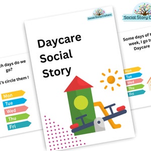 Daycare Social Skills Story | Printable Social Skills Story | Separation Anxiety | Daycare Preparation | Daycare Checklist, Starting Daycare