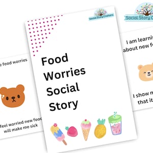 Food Worries Social Story | Autism Social Story | Feeding Therapy | Responsive Feeding Therapy | ASD Social Story | Picky Eating | ARFID