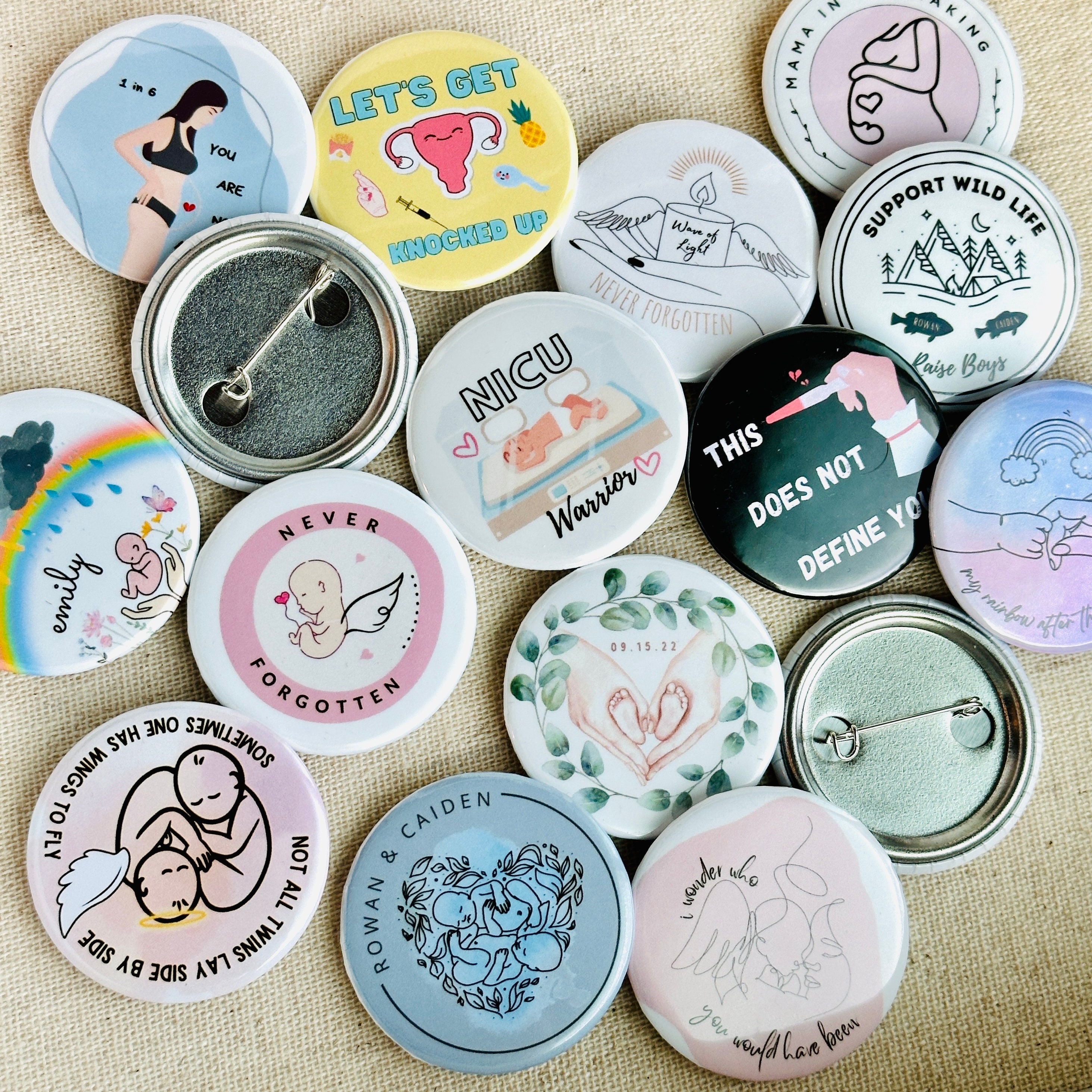 Mama Button Pins 37mm