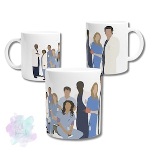 Grey’s Anatomy Mug, Grey’s Anatomy Faceless Portraits, Grey’s Anatomy Gifts, Original Grey’s Anatomy Cast, Moms Coffee Mug, Gifts for Her.