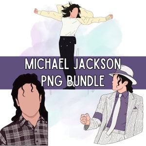Michael Jackson PNG Bundle, Michael Jackson Stickers and Stamps, Faceless Portraits, Digital Illustrations, Digital Clip Art, Music Artist.