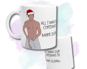 Greys Anatomy Becher, Mark Sloan Becher, Lustiger Weihnachtsbecher für Sie, Greys Anatomy Geschenk, Weihnachtsgeschenke, Mark Sloan Print, Mitarbeiter Geschenke.