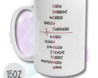 Greys Anatomy Mug. Greys Anatomy Cast. Greys Anatomy Text Mug. Greys Anatomy Gifts. Greys Anatomy Fans. Meredith Grey. Cute Mugs for Her.