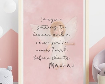 Babies in Heaven Poster, Angel Baby Poster, Bereavement Prints for Baby Loss, Mama to Angel Babies, Baby Girl, Baby Boy, Remembrance Prints.