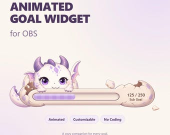 Animated Dragon Goal Widget for OBS