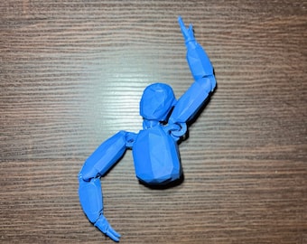 Figura de trapo Gorilla Tag, impresa en 3D (VERSIÓN SIN PINTAR) + accesorios