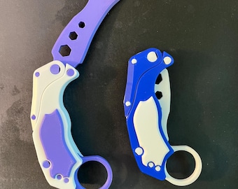 Entrenador antiestrés plegable Gravity Karambit impreso en 3D