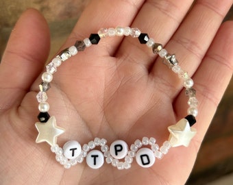 Handmade Taylor Swift The Tortured Poets Department Bracelet / Eras Tour Friendship Bracelet / Wavy Beaded