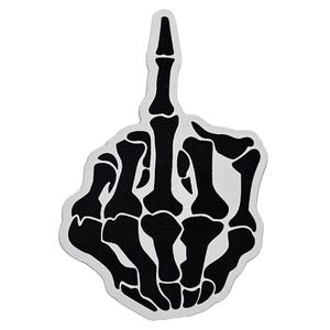 Skelly Middle Finger Sticker Waterproof UV Resistant Profanity Sticker Silly Adult NEW BIGGER size 2.7x4&quot;