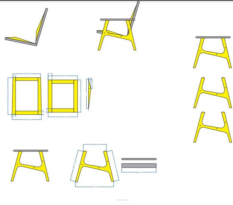 Wood Chair, Chair Cnc, Dxf Files, Cnc Furniture, Chair Files for Wood