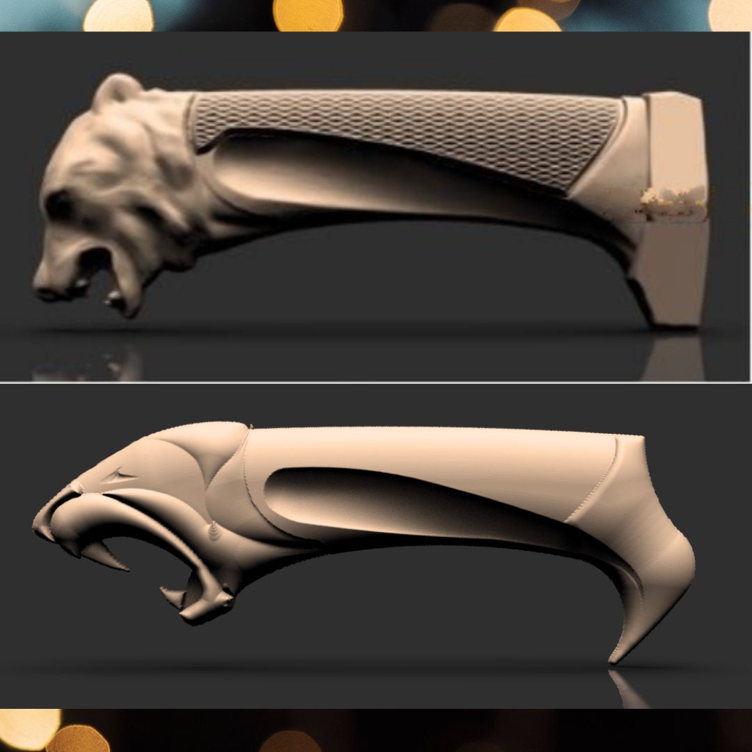 3d Stl Model 3d Stl Knife Handle Filestl for Printing3d Knife Handle