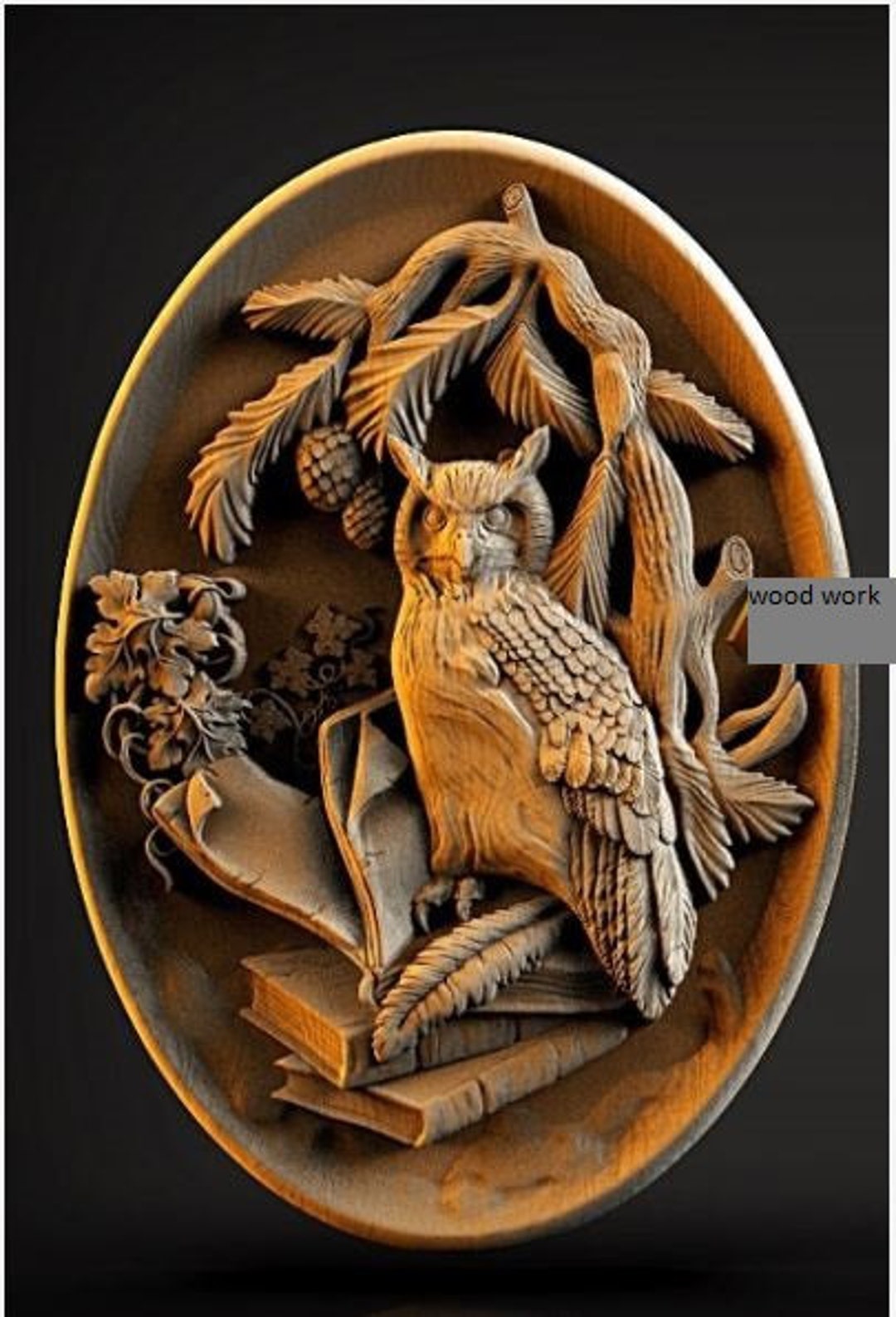 3d Cutting Machine Stl Files-3d Owl Model,stl for Printing,wood Working ...