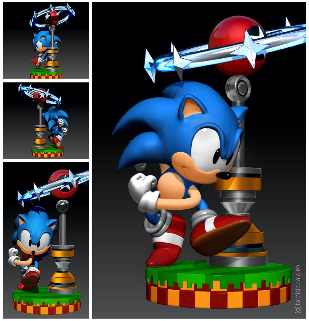 STL file Sonic the Hedgehog Classic (Fan Art) 🦔・3D printer model