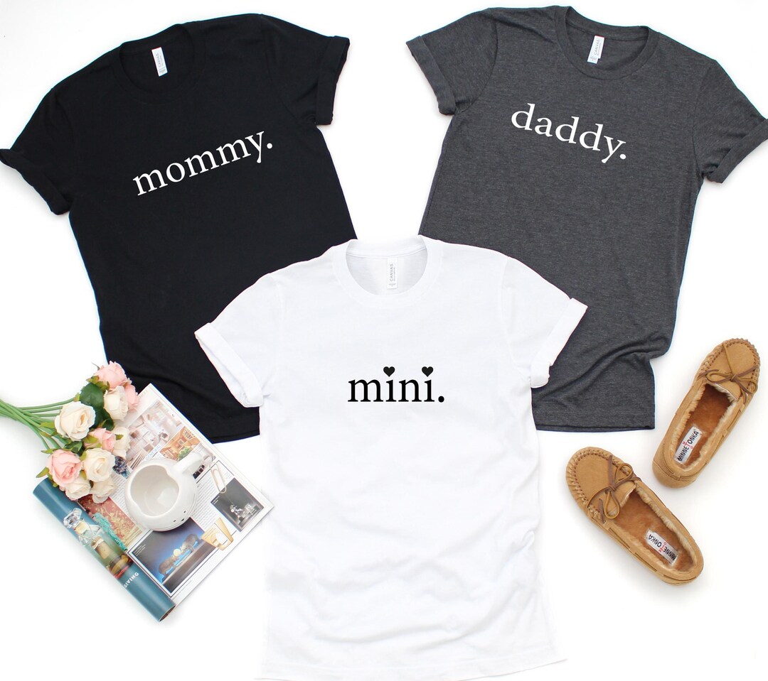 Mommy-daddy-mini Outfits, Mommy T-shirts, Daddy and Me Shirt, Dad T ...