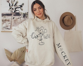 Mickey Mouse Since 1928 Hoodie, Retro Disney Sweatshirt, Disneyworld Family Matching Trip Shirt, Vintage Mickey Sleeve Hoodie Gift