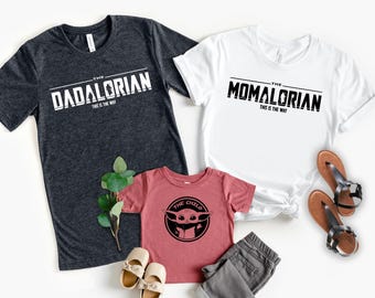 Mandalorian Family Shirt, The Mandolorian Tshirt, Mamalorian Dadalorian and The Child Shirt, Daddy Daughter Shirt, Mother and Son Matching