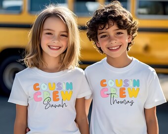 Custom Cousin Crew Shirt,Matching Cousin Crew T-Shirts,Custom Family Shirts for Kids & Adults, Fun Reunion Outfit,Summer Group Shirt Idea
