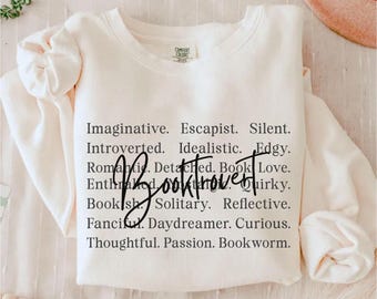 Comfort Colors® Booktrovert Words Shirt, Funny Book Lover Tee, Introvert Reader Shirt, Cute Reading Graphic T-Shirt, Bookworm Xmas Gifts