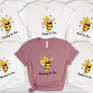 Custom Mommy to Bee Winnie The Pooh  Shirt,Baby Shower Family Matching Tee, Baby Bee Shirt,Pooh Bear Shirt,Mama Bear,Winnie Pregnancy Shirt