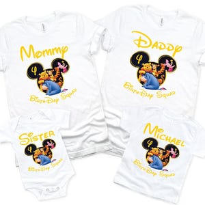Disney Winnie The Pooh Birthday Shirt,Winnie The Pooh And Friends Family Birthday Shirt, Disney Pooh Bear Birthday Girl Boy Shirt,Pooh Bear