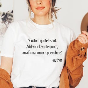 Comfort Colors® Custom Text Shirt, Personalized Typewriter Shirt, Custom Quote Shirt, Your Text Here ,Favorite Author Shirt, Your Text Shirt