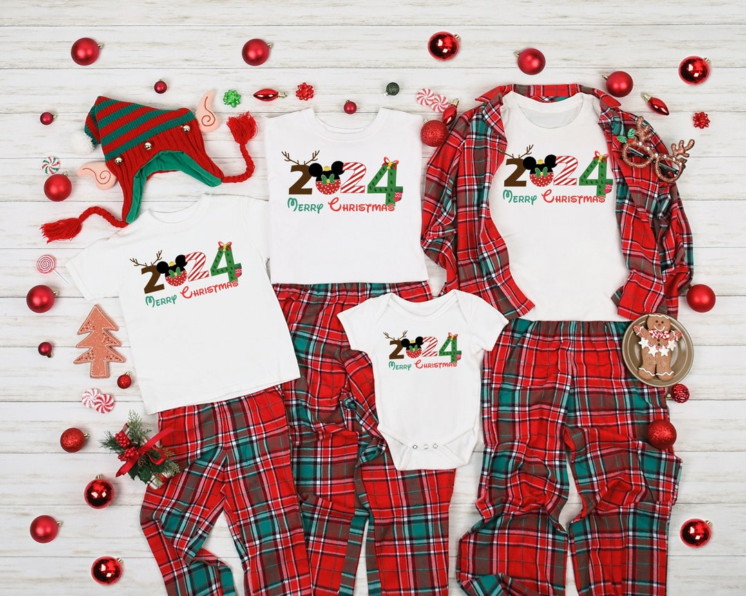 Disney Merry Christmas Party 2023 2024 Shirt, Disney Family Matching