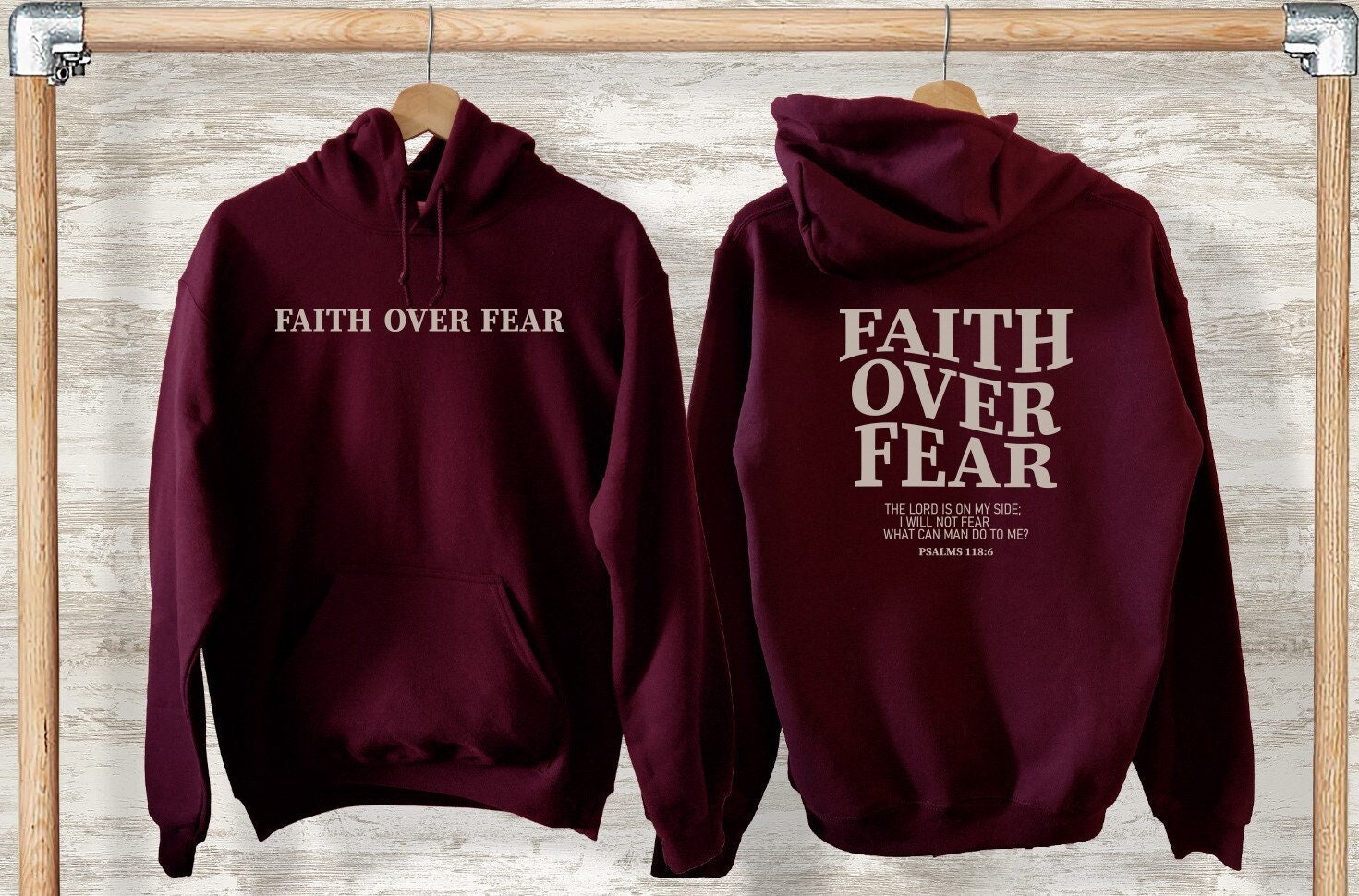Faith Over Fear Christian Sweatshirt ,christian Hoodie,jesus Hoodie ...