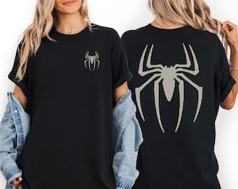 Comfort Colors® Vintage Spider Graphic Shirt, Retro Spider Tee, Halloween Sweatshirt, Creepy Cute Spider Graphic Top, Halloween Gift Tee