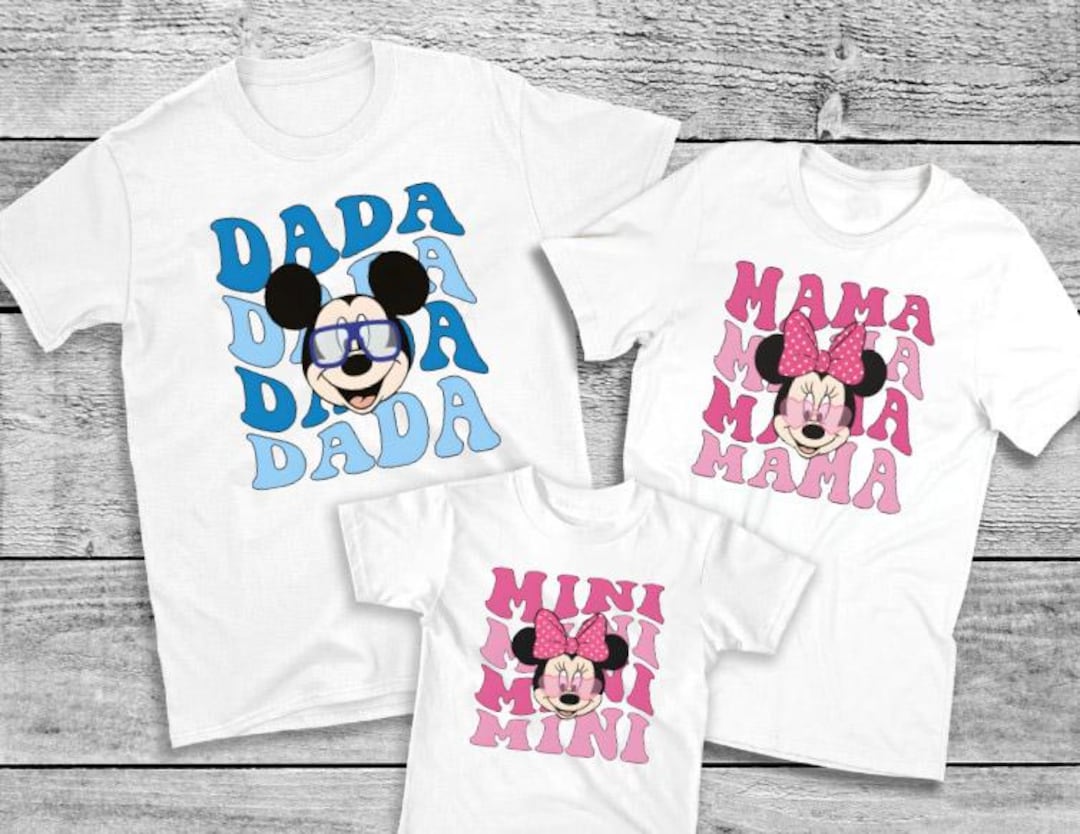 Disney Family Shirts,mickey Dada Minnie Mama Disney Mini Matching