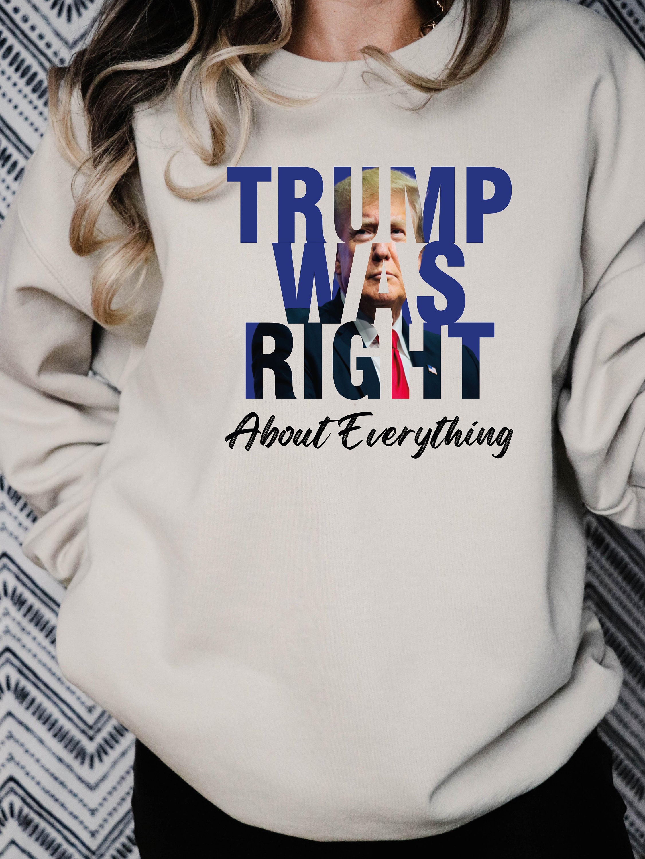 Funny 'Yes Chad' Trump Political Meme Light Colors Sweatshirt