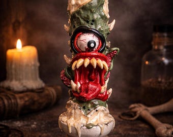 Devil Candle | Fantasy green monster props