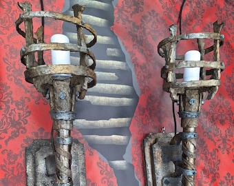SET of 2 WALL LIGHT - Mediale style/ Haunted house