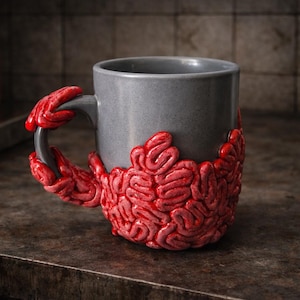 Grey alien brain mug 150ml | Fantasy horror props