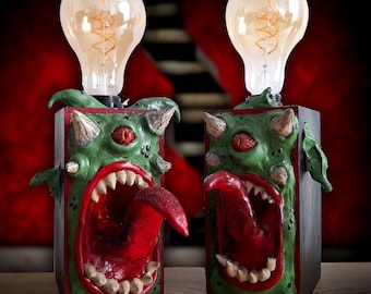 Bedside Lamp - Space Monster | Home decoration | Handmade gifts