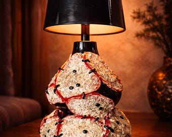 Bedside Lamp - Monster Human Skin - Handmade Designer Lamp - Wireless Rechargeable Lamp - Original & Unusual Decoration