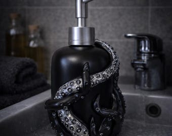 Liquid soap dispenser | Black kraken | Horror fantasy props