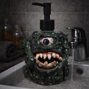 Dispensador de sabonete líquido | Monstro das profundezas | Adereços de fantasia de terror