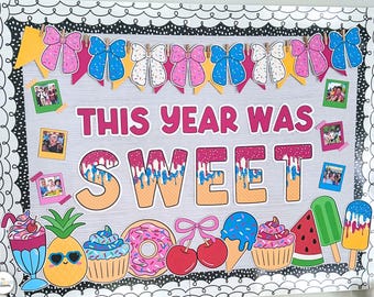 Summer Bulletin Board or Classroom Door Decor Idea for End of the School Year - May or June Printable Decor - Photo Memory Student Craft