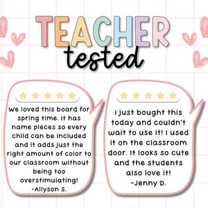 Spring Bulletin Board - Trendy Spring Easter Classroom Decor - April or May Classroom Door - Floral Pattern Pastel - Flowers Butterflies image 12