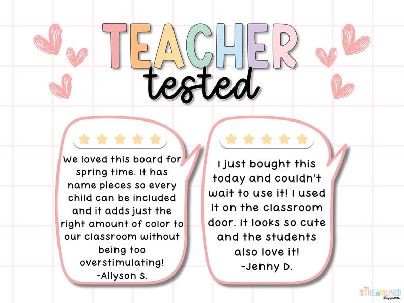 Spring Bulletin Board - Trendy Spring Easter Classroom Decor - April or May Classroom Door - Floral Pattern Pastel - Flowers Butterflies image 12