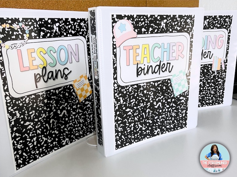 Composition Notebook Labeling Bundle - Teacher Binder Covers - Half Sheet Subject Labels for Notebooks or Journals - Student Folder Labels image 5