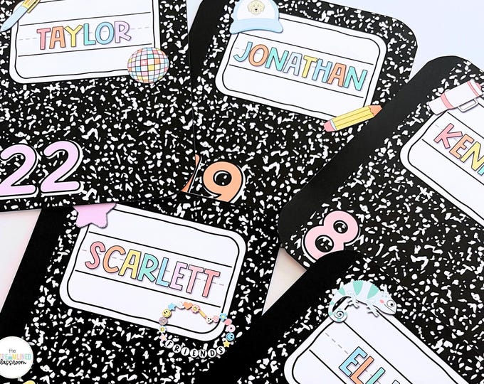 Welcome Back to School Bulletin Board for Pastel & Composition Notebook ...