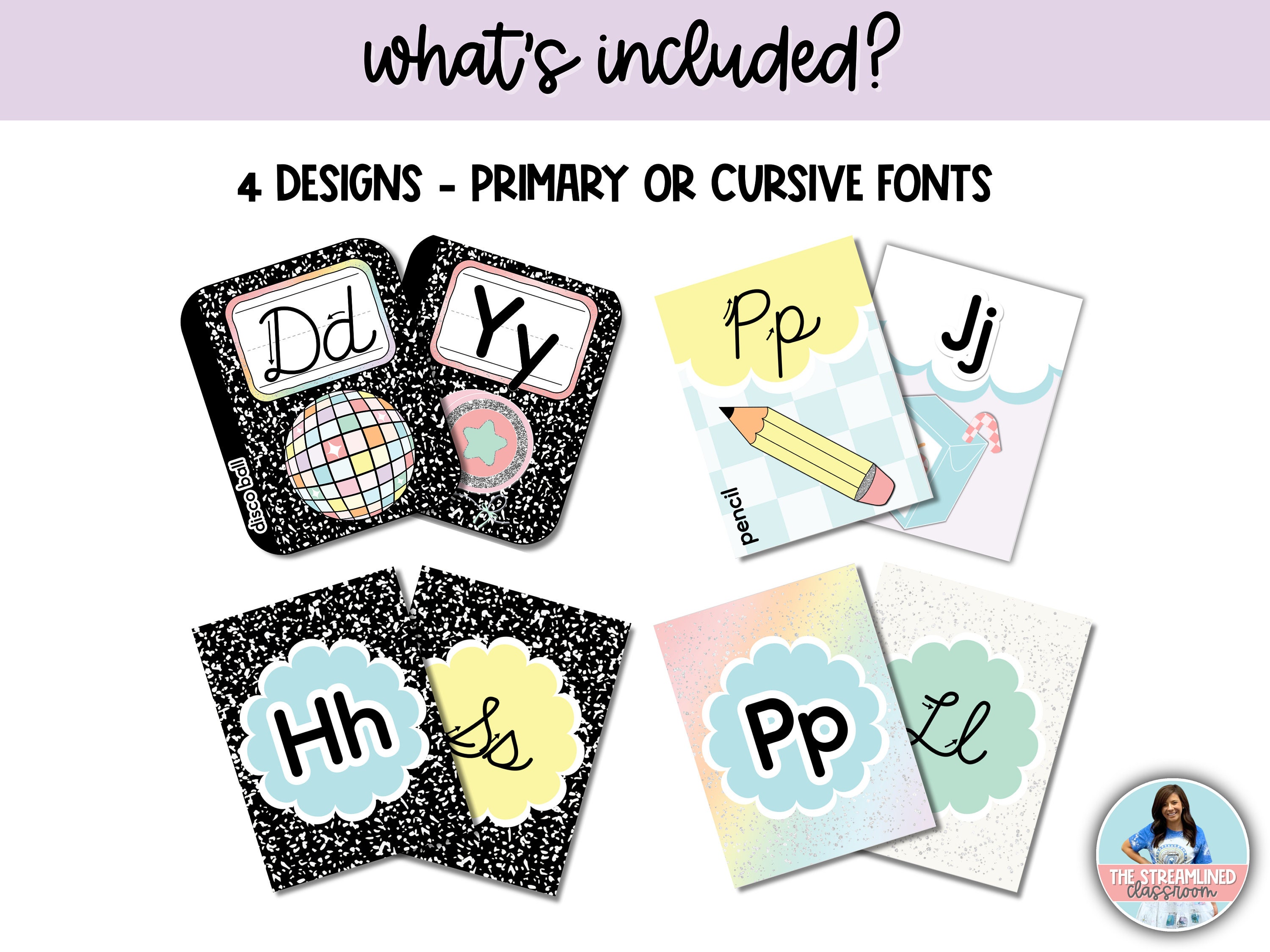 Composition Notebook Alphabet Posters | Pastel Classroom Decor ...