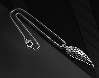 Winged Whispers: Handcrafted 925 Sterling Silver Wings Pendant Necklace by LuviArt&#39;s