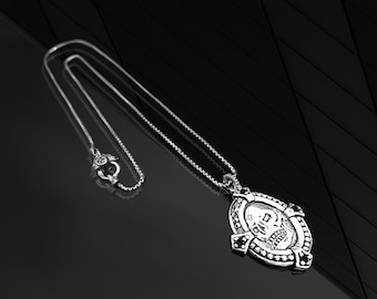 Eternal Elegance - Handcrafted 925 Sterling Silver Skull Necklace