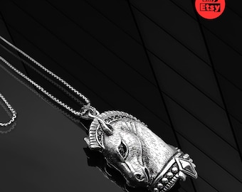 Handmade Sterling Silver Horse Pendant Necklace: Equestrian Jewelry Gift