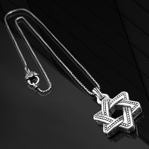 Sterling Silver Star of David Pendant Necklace: Handmade Jewish Jewelry