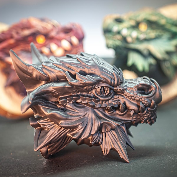 Dragon Trophee | Dragonhead | Decor, Fantasydecor, Fantasycore | Physical copy, unpainted