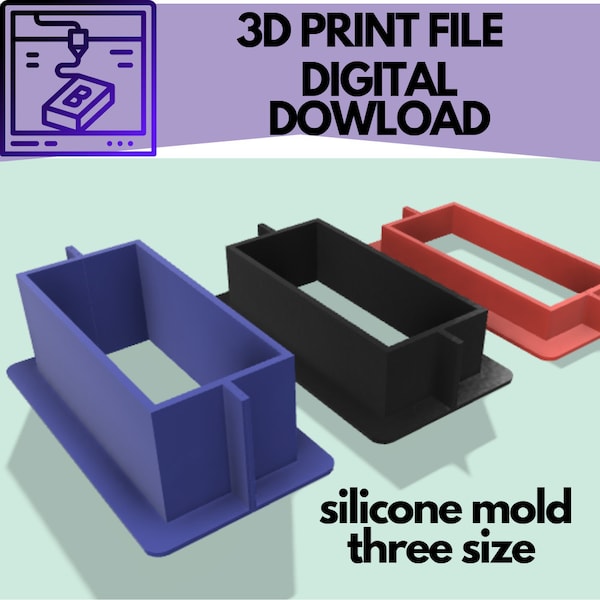 3D files, STL Mold Pack for Silicone, Mold Housing Frame Reusable