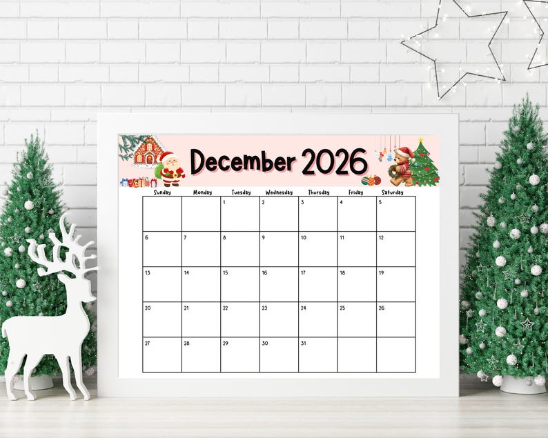 2026 Calendar Printable for Kids, Cute Monthly Homeschool Planner, Kids ...